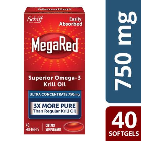 MegaRed 750mg Ultra Concentration Omega-3 Krill Oil Softgels