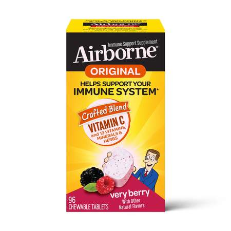 Airborne Berry Chewable Tablets Immune Support 