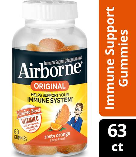 Airborne Zesty Orange Flavored Immune Support Gummies