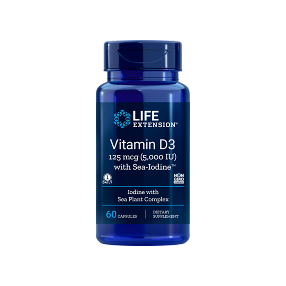 Vitamin D3 with Sea-Iodine™ - 125 mcg (5000 IU)