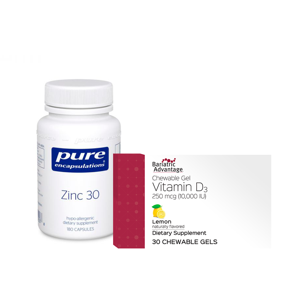 Kit Vitamin D3 Gels 10000 IU + Zinc 30 