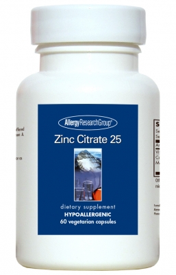 Zinc Citrate 25 Mg 60 Vegetarian Caps
