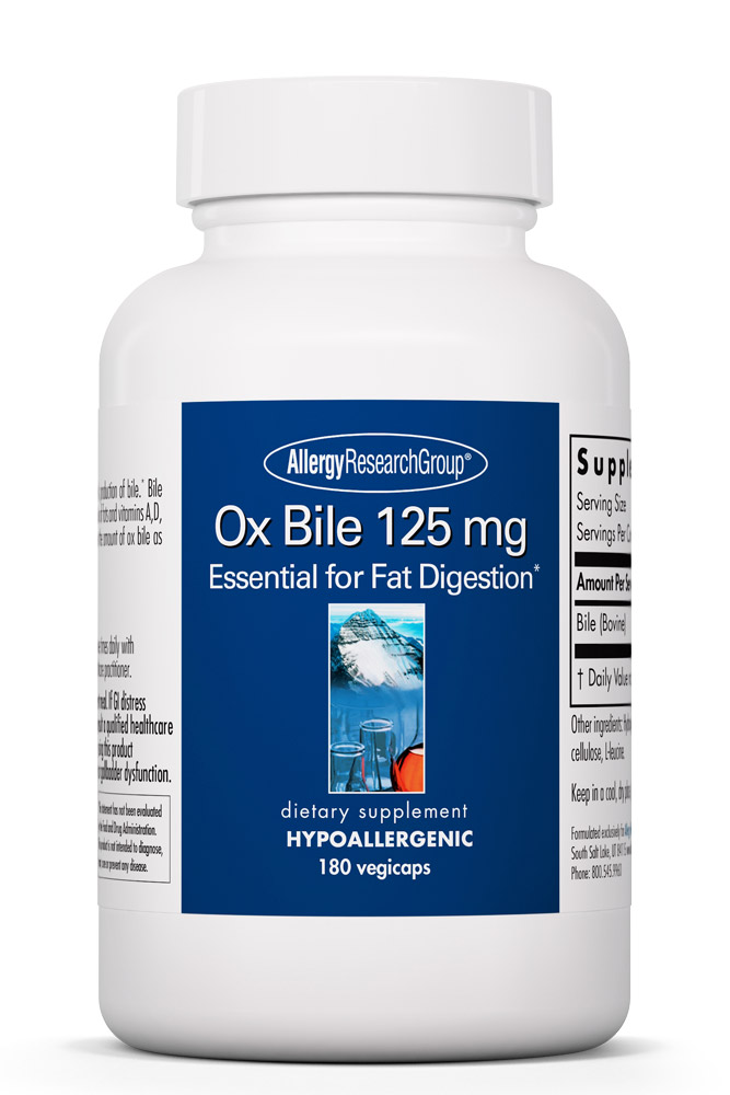 Ox Bile 125 mg 180 Vegicaps