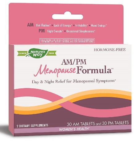 Enzymatic Therapy AM/ PM Menopause Hormone-Free Formula Daytime Energy & Restful Sleep (60 Count)