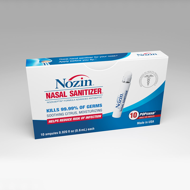 Nozin® Nasal Sanitizer® Popswab® ampules 10 ct