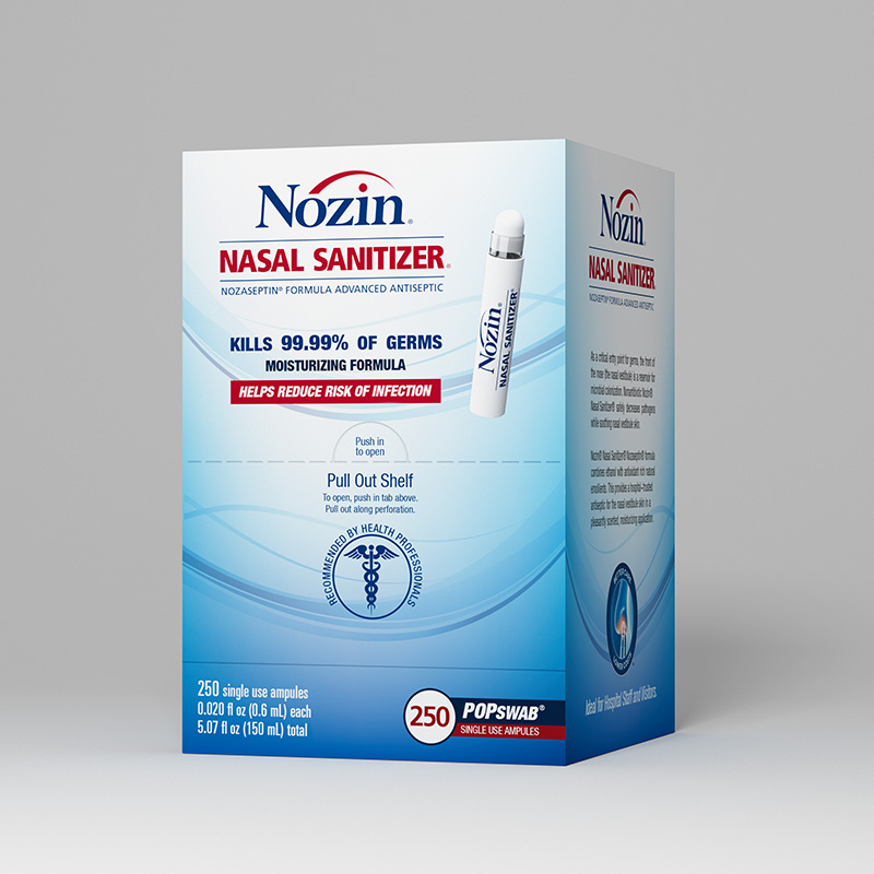 Nozin® Nasal Sanitizer® Popswab® ampules 250 ct